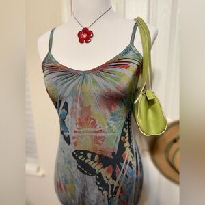 Charlotte russe sleeveless tunic with butterflies